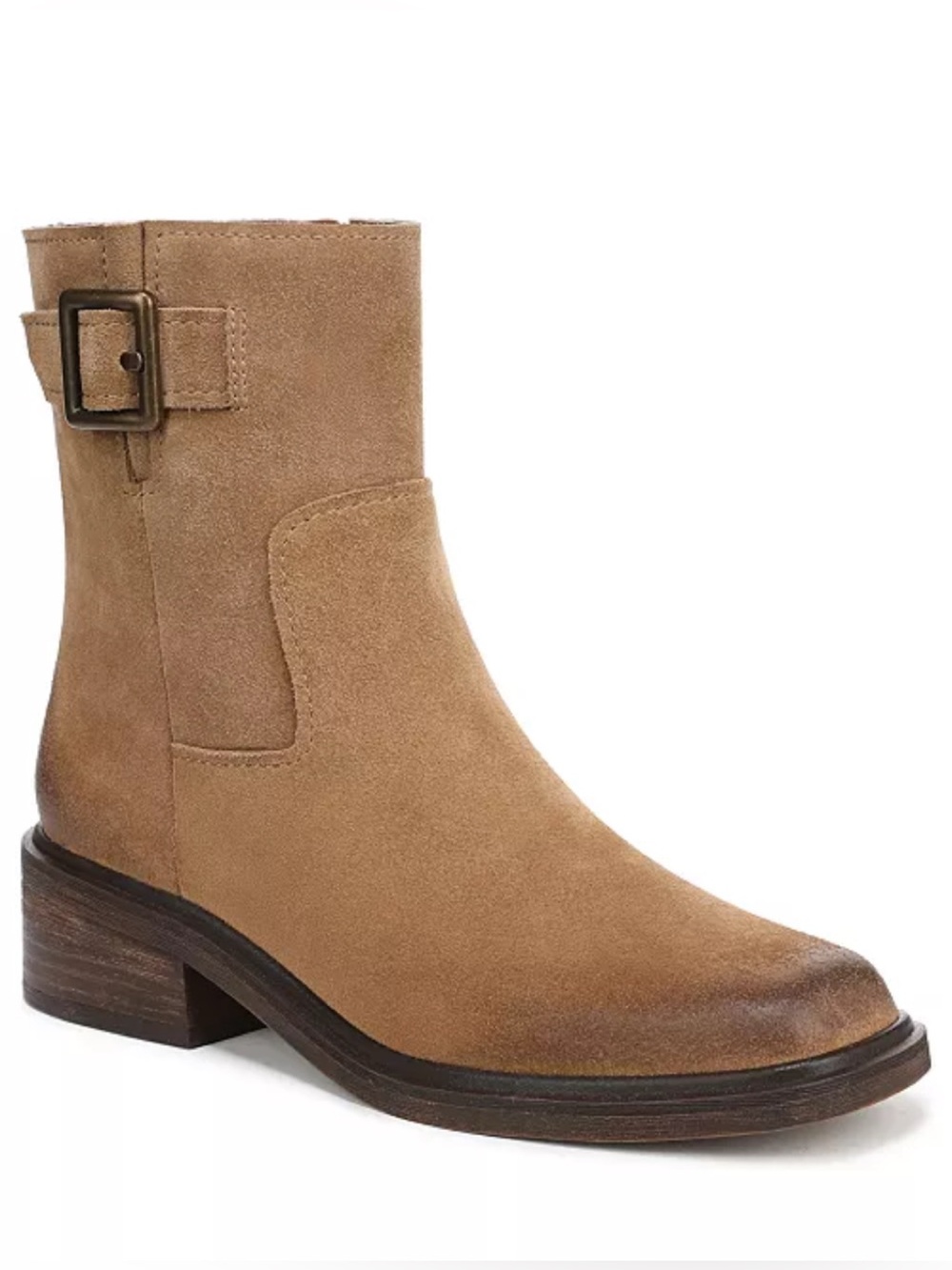 Franco Sarto Women's Gillian Square Toe Zip Short Boots 6.5 M